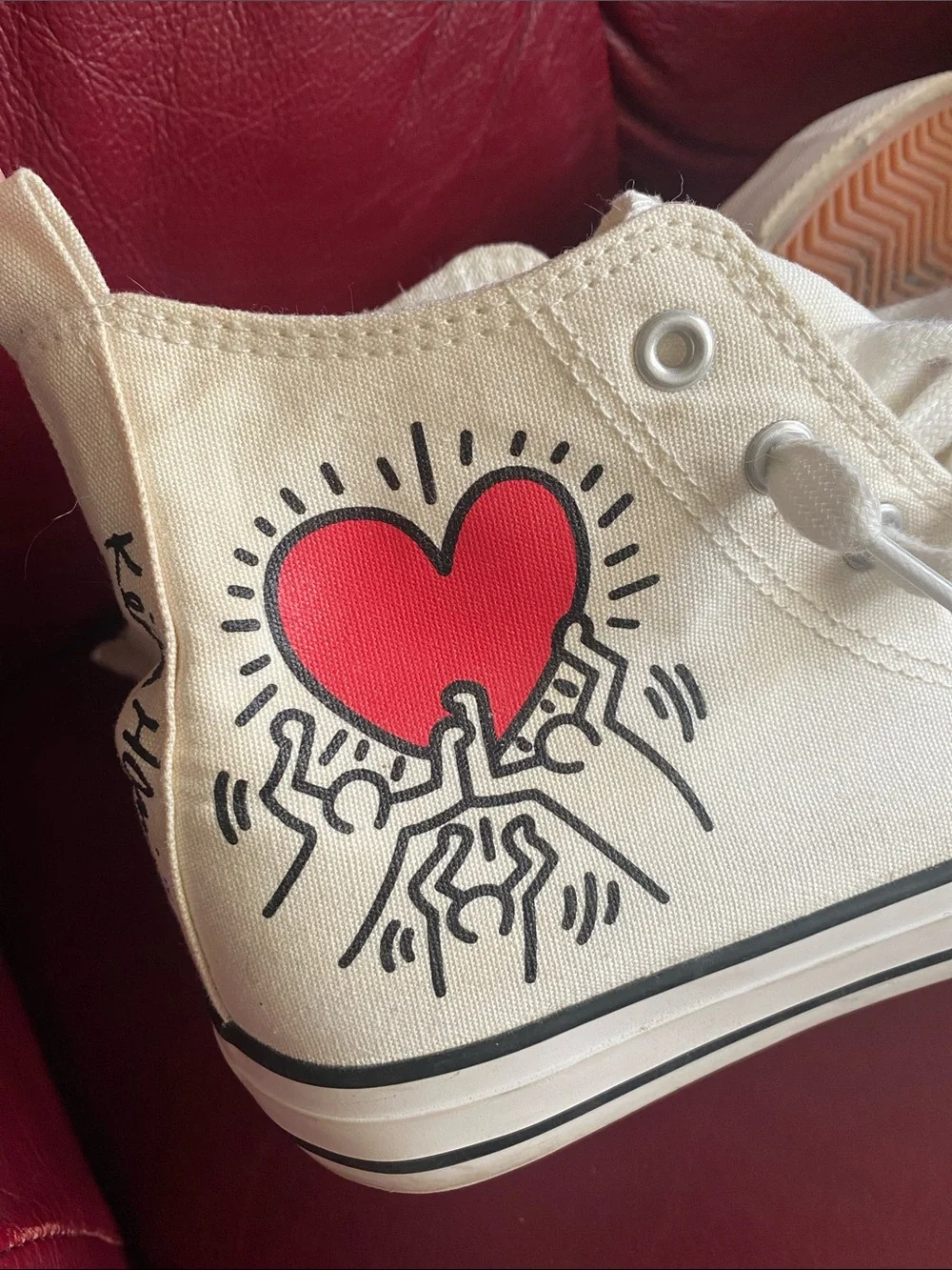 Keith Haring Signed Canvas High Top Sneakers 6
